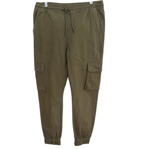 And Now This Men’s Olive Cargo elastic waist,  drawstring jogger pants sz M.